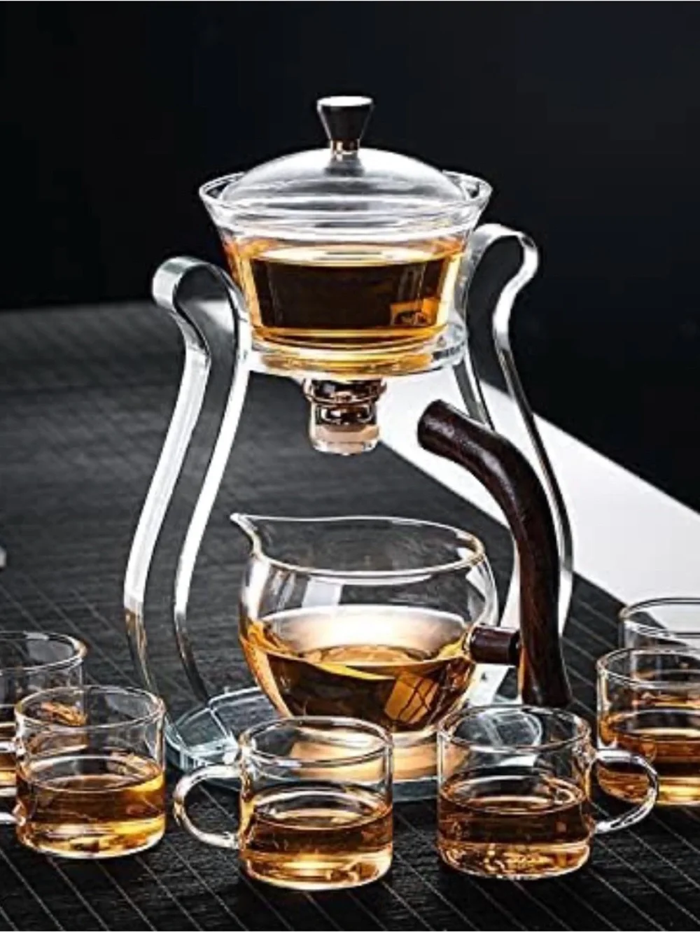 Rora Glass Tea Brewing Set with 6 Glass Tea Cups